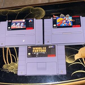 Nintendo Super Game Basketball  Wheel of Fortune & Roger Clemens MVP Baseball
